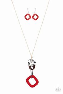 Paparazzi Top Of The WOOD Chain - Red
