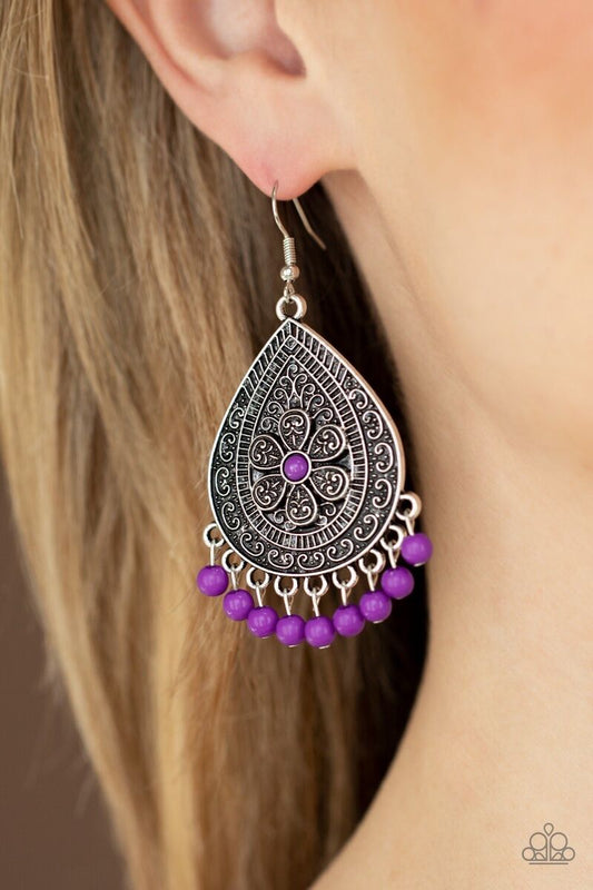Paparazzi Blossoming Teardrop - purple