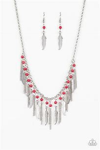 Paparazzi Feathered Ferocity - red
