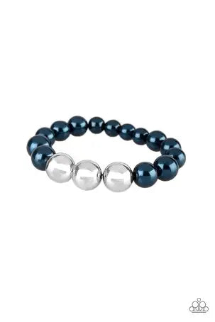 Paparazzi - All Dressed Up Downtown - blue/silver